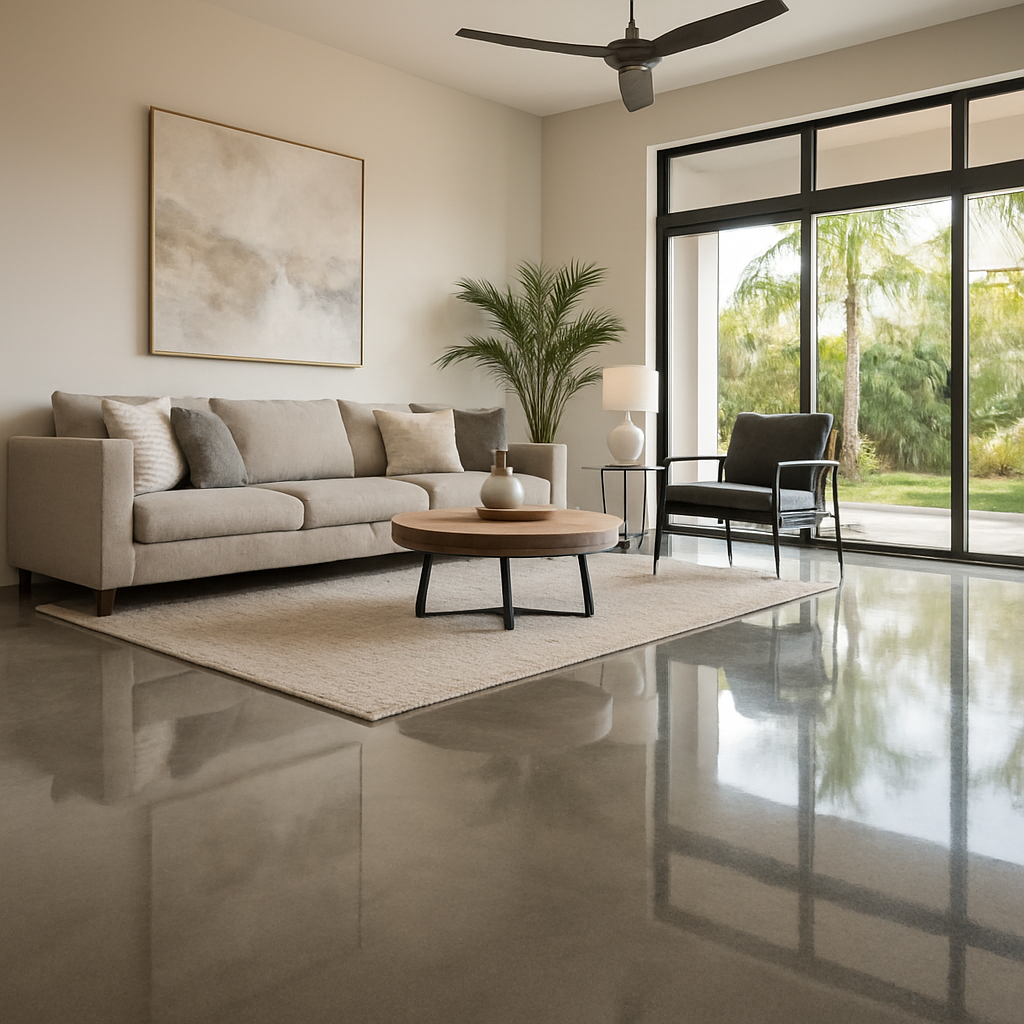 Concrete Polishing in Lakeland, FL after completion