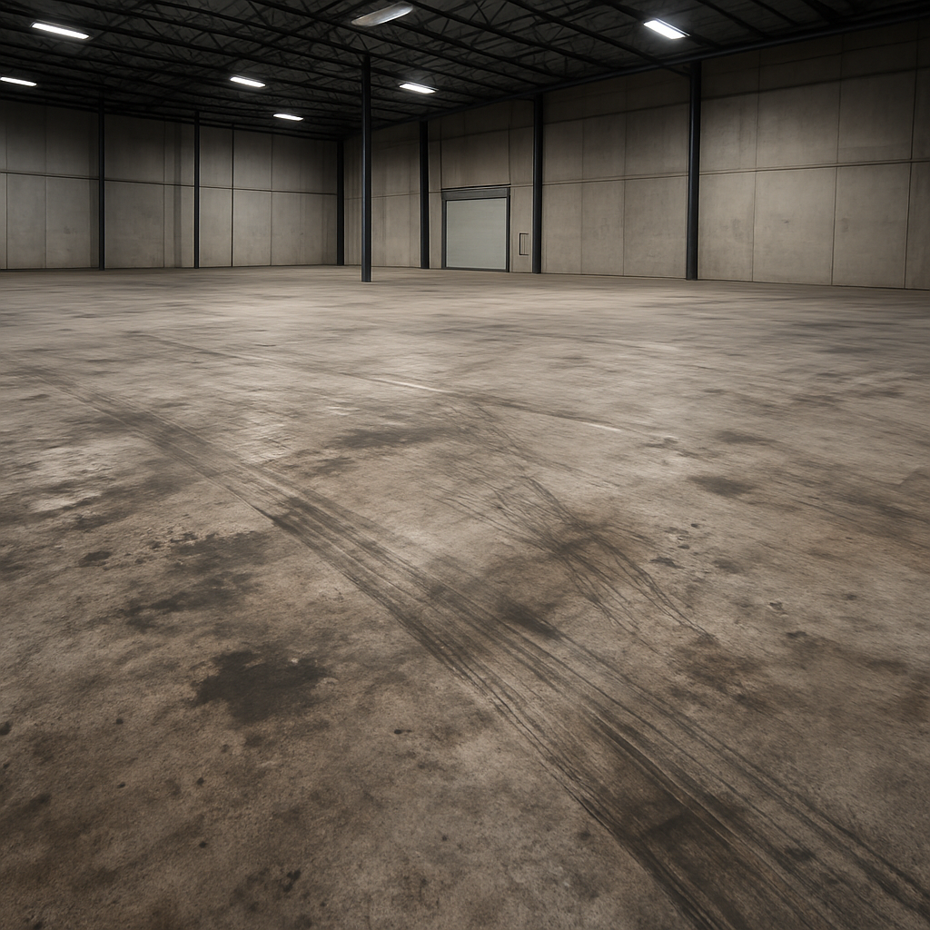 Concrete Polishing in Lakeland, FL before the work was done