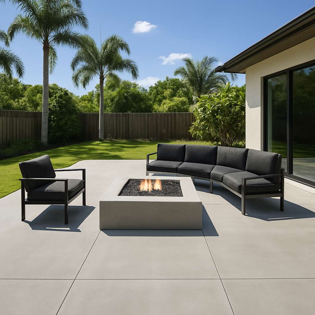 Concrete Patio Resurfacing in Lakeland, FL after completion