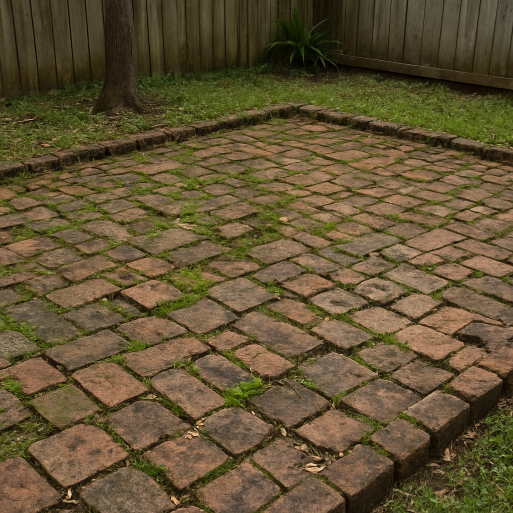 Concrete Patio Resurfacing in Lakeland, FL before the work was done