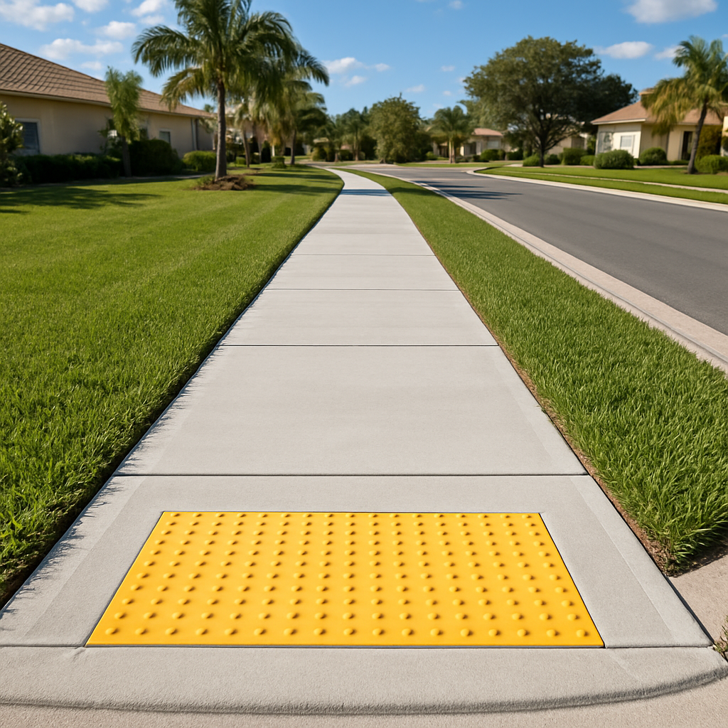 New ADA-compliant sidewalk