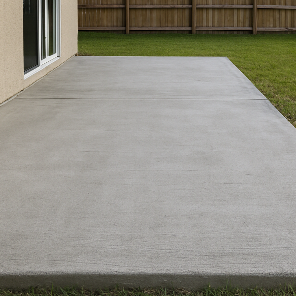 Plain broom finish concrete